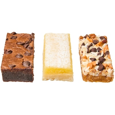 Lemon Squares, Fudge Brownies, and Hello Dolly Bars Variety Pack 