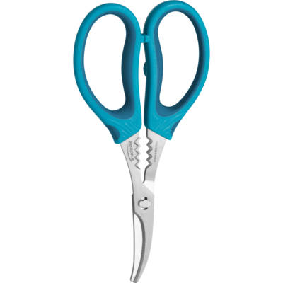 Trudeau Seafood shears blue 1 ea, $10.00/1ea