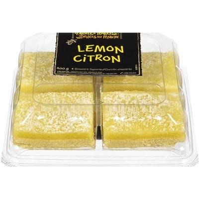 Farmer's Market Lemon Squares 400 g, $1.38/100g