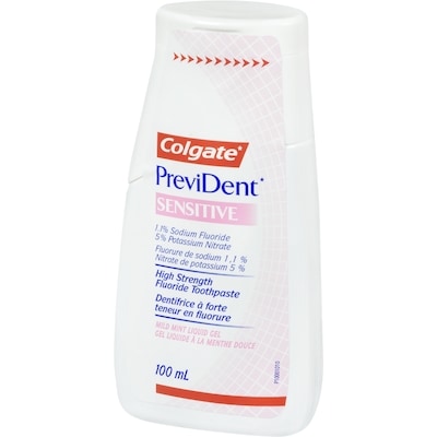 PreviDent Sensitive Mild Mint Liquid Gel High Strength Fluoride Toothpaste 100 ml