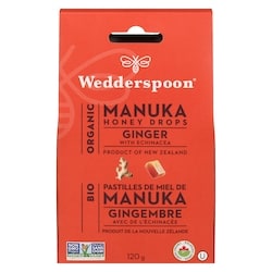 Wedderspoon Drops Manuka Honey Ginger    120 g, $9.16/100g