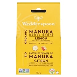 Wedderspoon Manuka Honey Drops Lemon    120 g, $9.16/100g