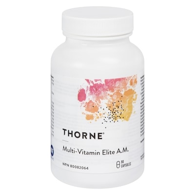 Thorne Multi-Vitamin Elite A.M.  90 ea, $0.53/1ea