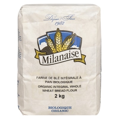 Meunerie Milanaise Organic Integral Whole Wheat Bread Flour 2 kg, $0.48/100g