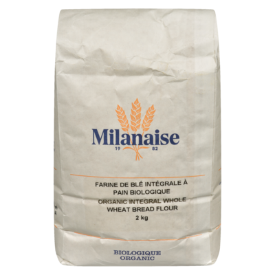 Meunerie Milanaise Biologique Farine De Blé Intégrale À Pain 2 kg, 0,48 $/100g