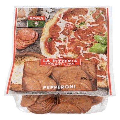 Roma Pepperoni Hot Sliced 900 g, $1.39/100g