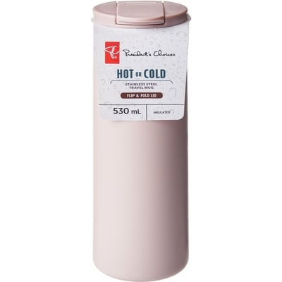 President's Choice Stainless Steel Insulated Mug, Pink 1 ea, $20.00/1ea
