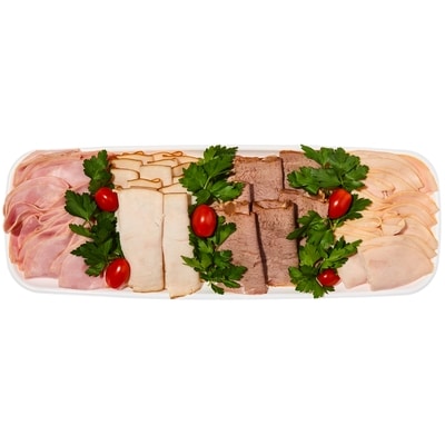 null Plateau de viande tranchée simple, Avis minimum de 24 heures requis 1 kg, 3,00 $/100g