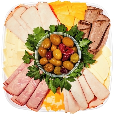 null 24hr Notice Required - Deluxe Sliced Meat and Cheese Platter (Regular) 1.49 kg, $2.67/100g