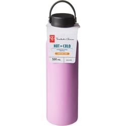 President's Choice Loop Lid Stainless Steel Water Bottle, 591 Ml - Pink