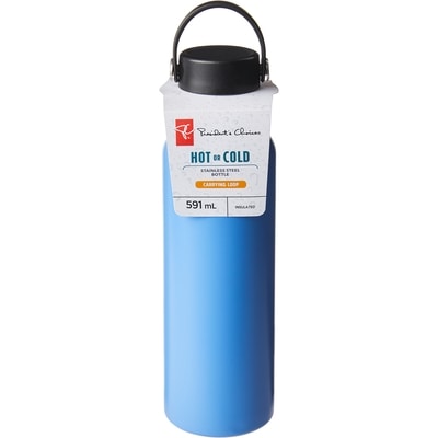 President's Choice President's Choice Loop Lid Stainless Steel Water Bottle, 591 Ml - Blue 1 ea, $19.00/1ea