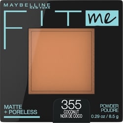 Maybelline Fit Me Matte + Poreless Powder, Compact Face Powder with Long Lasting Shine Control, for Normal to Oily Skin, Noix de coco, 355, 8.5 g Noix de coco 6.8 ml, 205,74 $/100ml