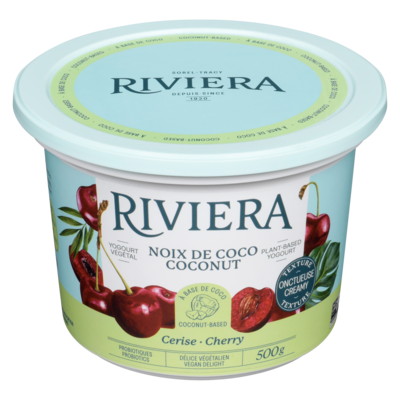 Riviera Coconut Milk Vegan Yogurt - Cherry  500 g, $1.50/100g