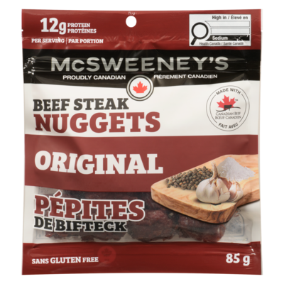 McSweeneys Beef Steak Nuggets Original 85 g, $8.81/100g