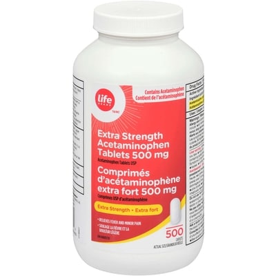 Life Brand Acetaminophen Extra Strength 500Mg 500 ea, $0.05/1ea