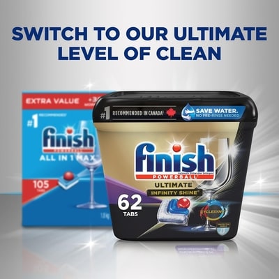 Finish Powerball Quantum Ultimate Dishwasher Detergent Scrubs 10's