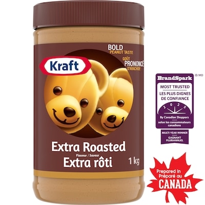 Kraft Beurre d'arachide extra rôti 1 kg, 0,60 $/100g