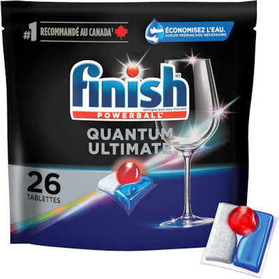 Finish Détergent pour lave-vaisselle, Quantum Ultimate, frais 26 ea, 0,62 $/1ch