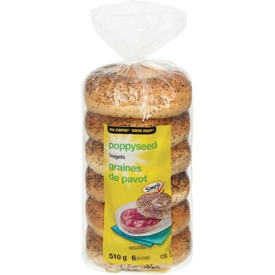 No Name Bagel Poppy Seed 510 g, $0.72/100g