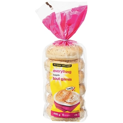 No Name Bagel Everything, 6-Pack 480 g, $0.62/100g