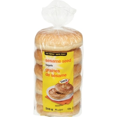 No Name Bagel Sesame 6 Pack 510 g, $0.59/100g