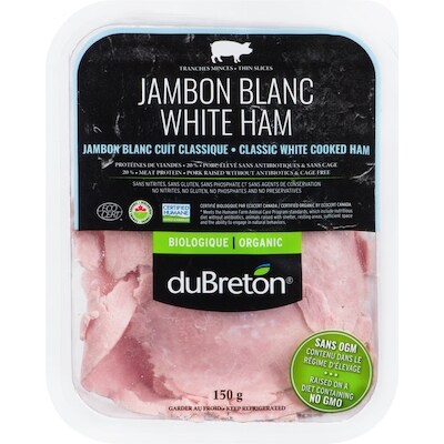 duBreton Classic White Cooked Ham Organic 150 g, $5.33/100g