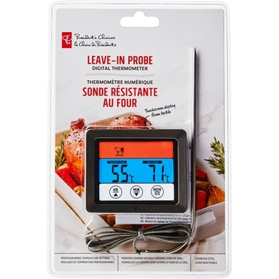 Stainless Steel Wired Thermometer w. Probe