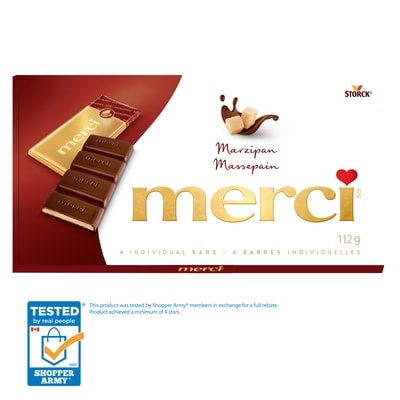 merci Marzipan chocolate bar 112 g, $4.46/100g