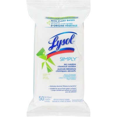 Lysol Simply™ Multi-Purpose Cleaning Wipes, Lightly Scented 50 ea, $0.16/1ea