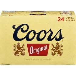 Coors Original Beer (ID required at pick-up) 355 ml, $0.46/100ml