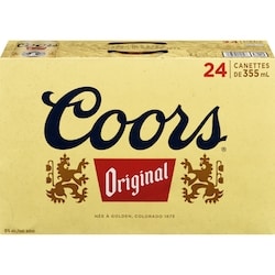 Coors Bière Coors Originale (Pièce d’identité requise au moment du ramassage) 355 ml, 0,46 $/100ml