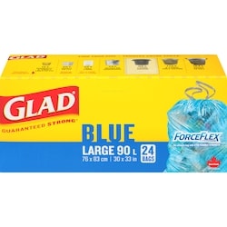 Blue Recycling Bags Large 90 Litres ForceFlex, Drawstring