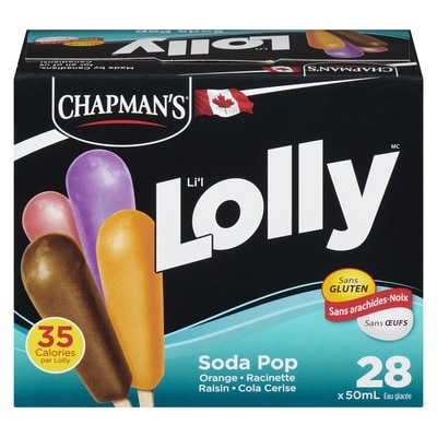 Chapman’s Li'L Lolly soda pop 28x50.0 ml, 0,50 $/100ml