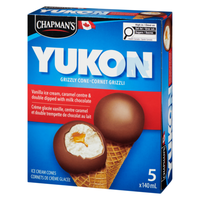 Yukon Grizzly Ice Cream Cone Double the Dip with Milk Chocolate