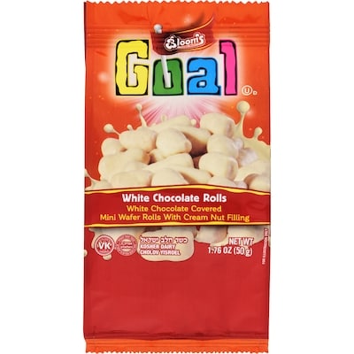 Blooms White Chocolate Rolls 50 g, $6.98/100g