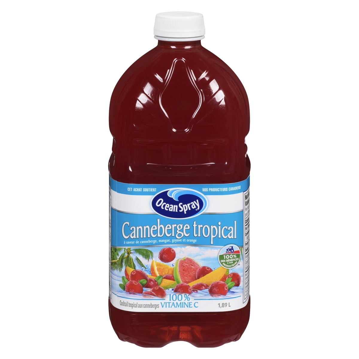 Ocean Spray Cocktail canneberge tropical 1.89 l, 0,24 $/100ml