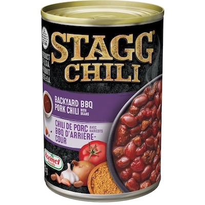Stagg Chili de porc avec haricots bbq d'arrière-cour 425 g, 0,94 $/100g