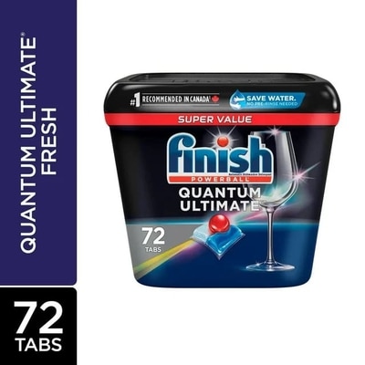 Finish Quantum Ultimate Dishwasher Detergent Tabs 72 ea, $0.28/1ea