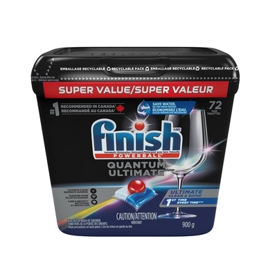 Finish Détergent pour lave-vaisselle, Quantum Ultimate, frais 72 ea, 0,36 $/1ch