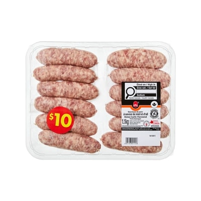 Royal Honey Garlic Flavoured Pork Sausages Club Size 1.1 kg, $0.91/100g