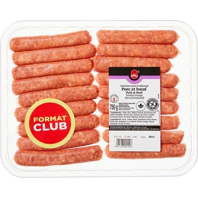 Royal Pork and Beef Breakfast Sausages Club Size 750 g, $1.33/100g