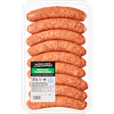 Butcher's Choice Mild Italian Pork Sausages 1.45 kg, $1.14/100g