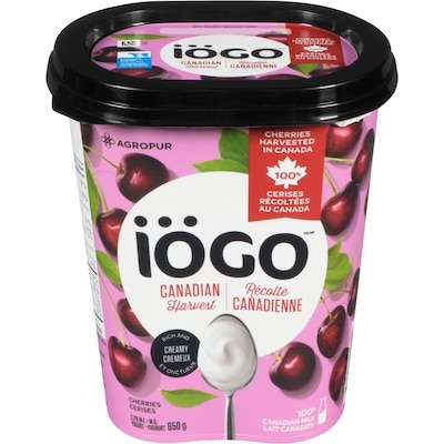 IOGO 3.2% Canadian Harvest Cherry Yogurt 650 g, $0.74/100g