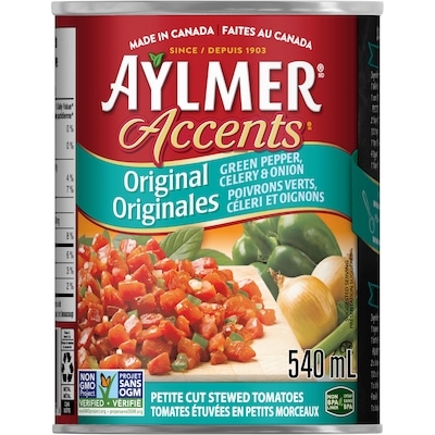Aylmer Tomates en dés avec poivron vert 540 ml, 0,37 $/100ml