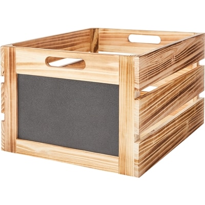 Life at Home Wood Storage Crate with Chalkboard, 12.5 in x 15 in 1 ea, $20.00/1ea