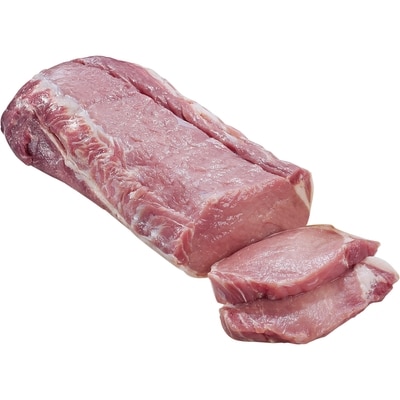 null Demi-longe de porc avec os surgelée 8,80 $/1kg 3,99 $/1lb