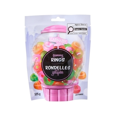 Carnaby Sweet Rondelles gommeuses 125 g, 0,80 $/100g