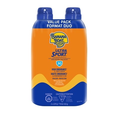 Banana Boat Ultra Sportâ„¢ Sunscreen Spray SPF 30 Twin Pack 226 g, $11.06/100g