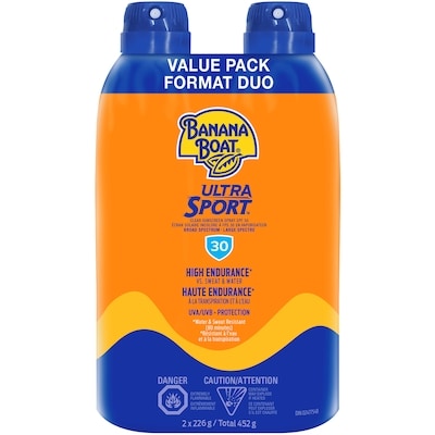 Banana Boat Ultra Sport™ Sunscreen Spray SPF 30 Twin Pack 226 g, $9.73/100g