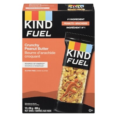 Kind bar Fuel Crunchy Peanut Butter Bars 12x50.0 g, $4.75/100g